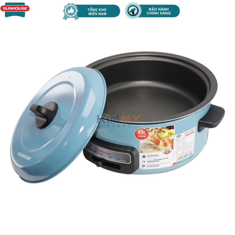 Nồi lẩu điện đa năng lòng nồi chống dính tháo rời Sunhouse SHD4527 3.5L